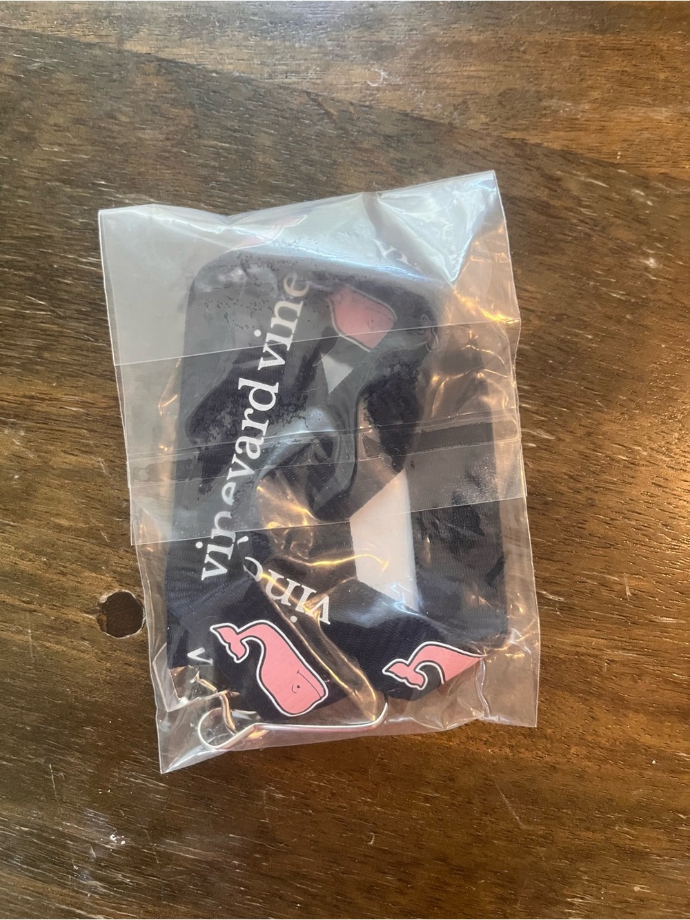Vineyard Vines Lanyard Navy with Pink Whale Logo